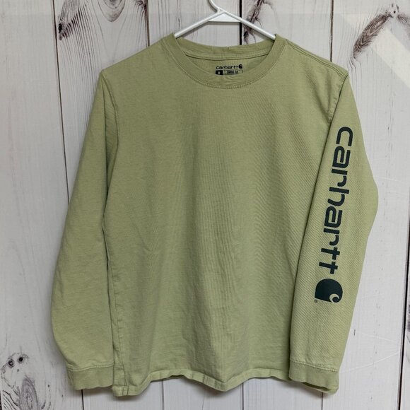 Carhartt Tops - Carhartt Loose Fit Long Sleeve Shirt Women’s Medium Green Logo EUC